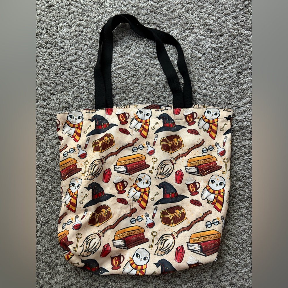 Magic-Themed Tote Bag with Black Handles
